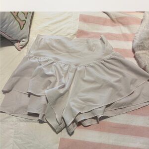 Elegant Cream Women's Shorts